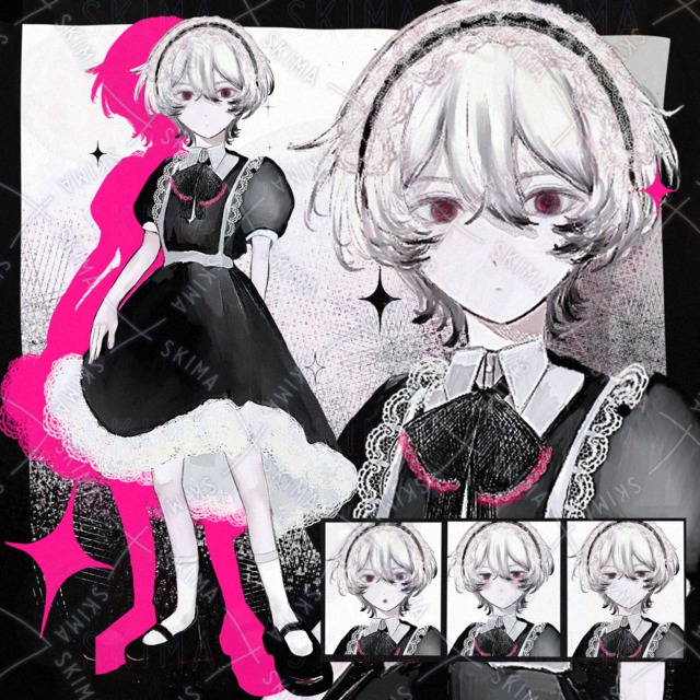 【表情10種】少年 メイド服