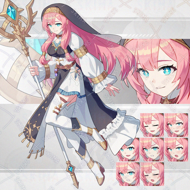 シスター (表情8種)