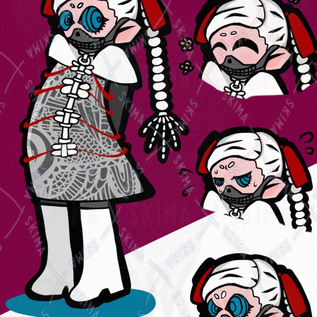 立ち絵/三つ編みの女の子【骨】