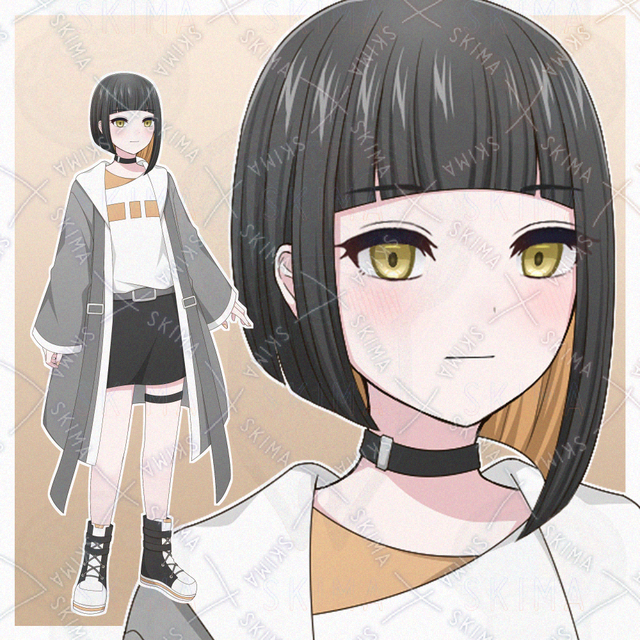 個性的なファッションの女の子【表情差分10種】