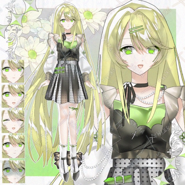 金髪の女の子2(表情5種)