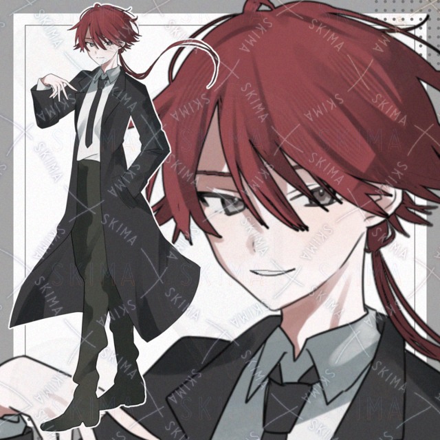 黒コートの男性【表情差分7種】