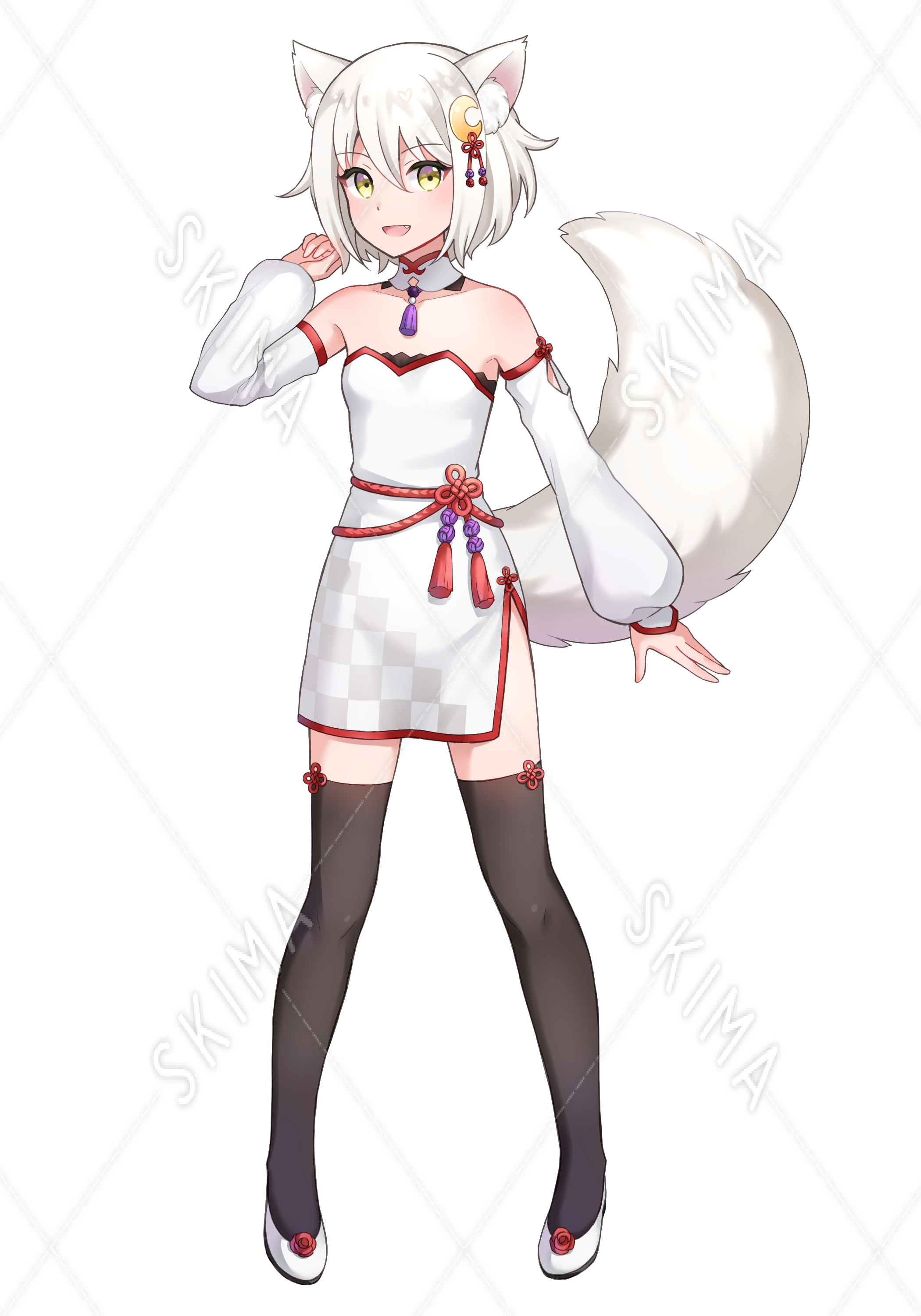 白狼の少女 表情10種攻撃エフェverあり スキマ スキルのオーダーメイドマーケット Skima