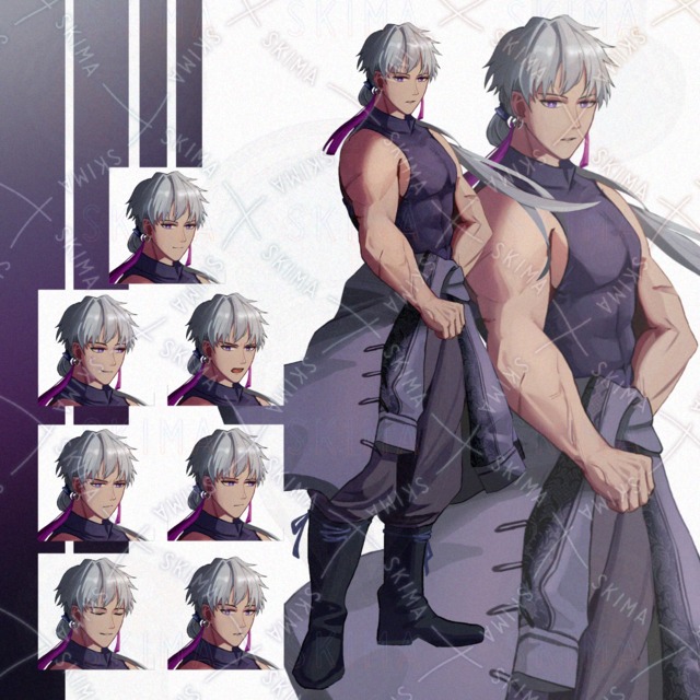 中華風な青年【表情差分7種】