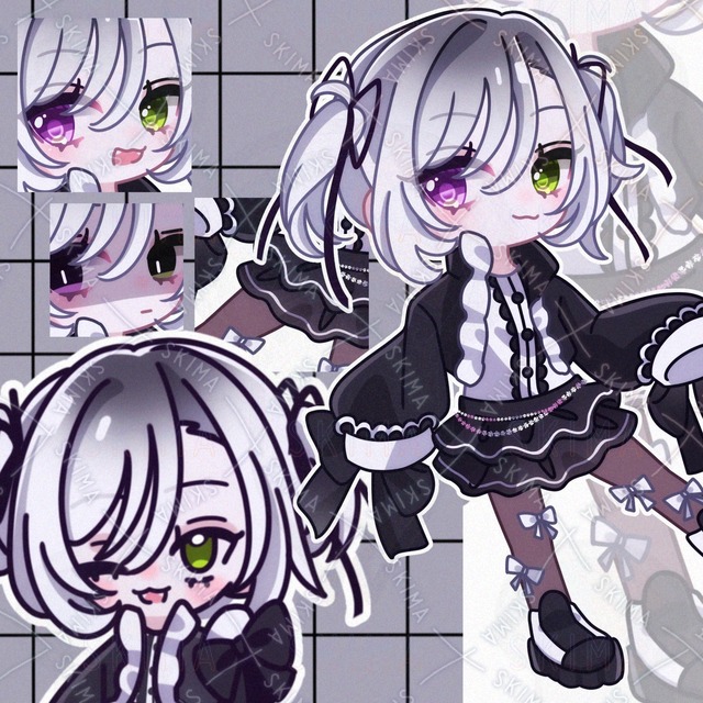 デフォルメイラスト・表情差分8種+ミニキャラ［054］