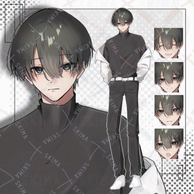 【立ち絵】 男性 黒セーター