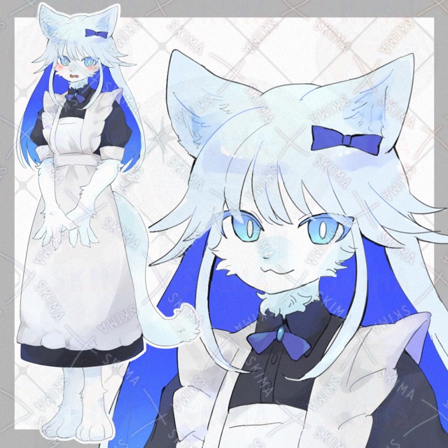 猫の獣人メイド【表情8種類】