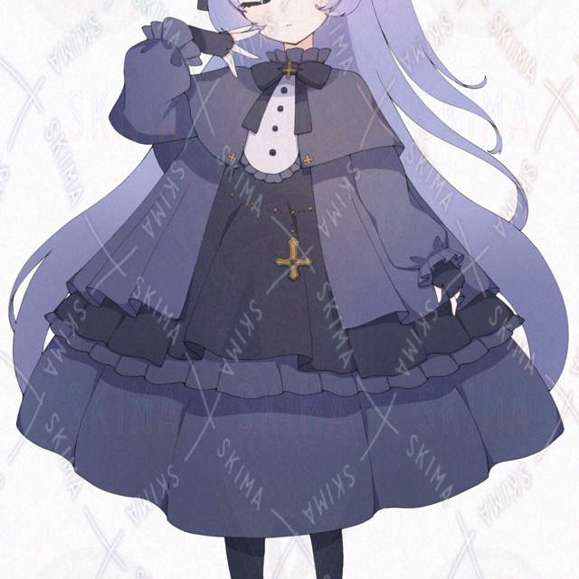 【表情9種】オッドアイなゴスロリの子【adopt】の商品画像10枚目