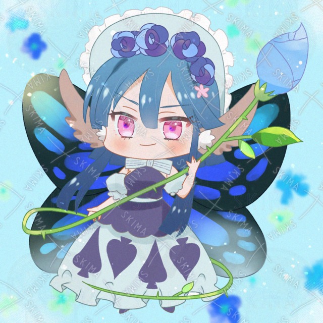 Image 8 of Miniature character in spades [6 different facial expressions].