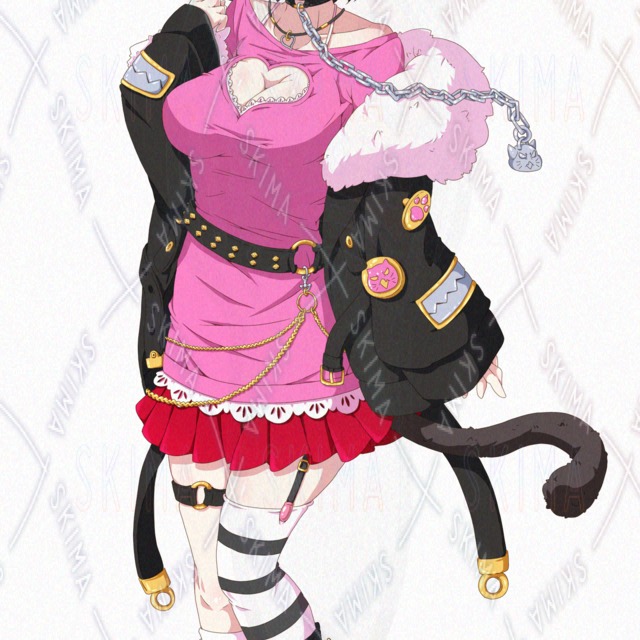 【表情10種】ダウナーパンクな猫の女の子の商品画像3枚目