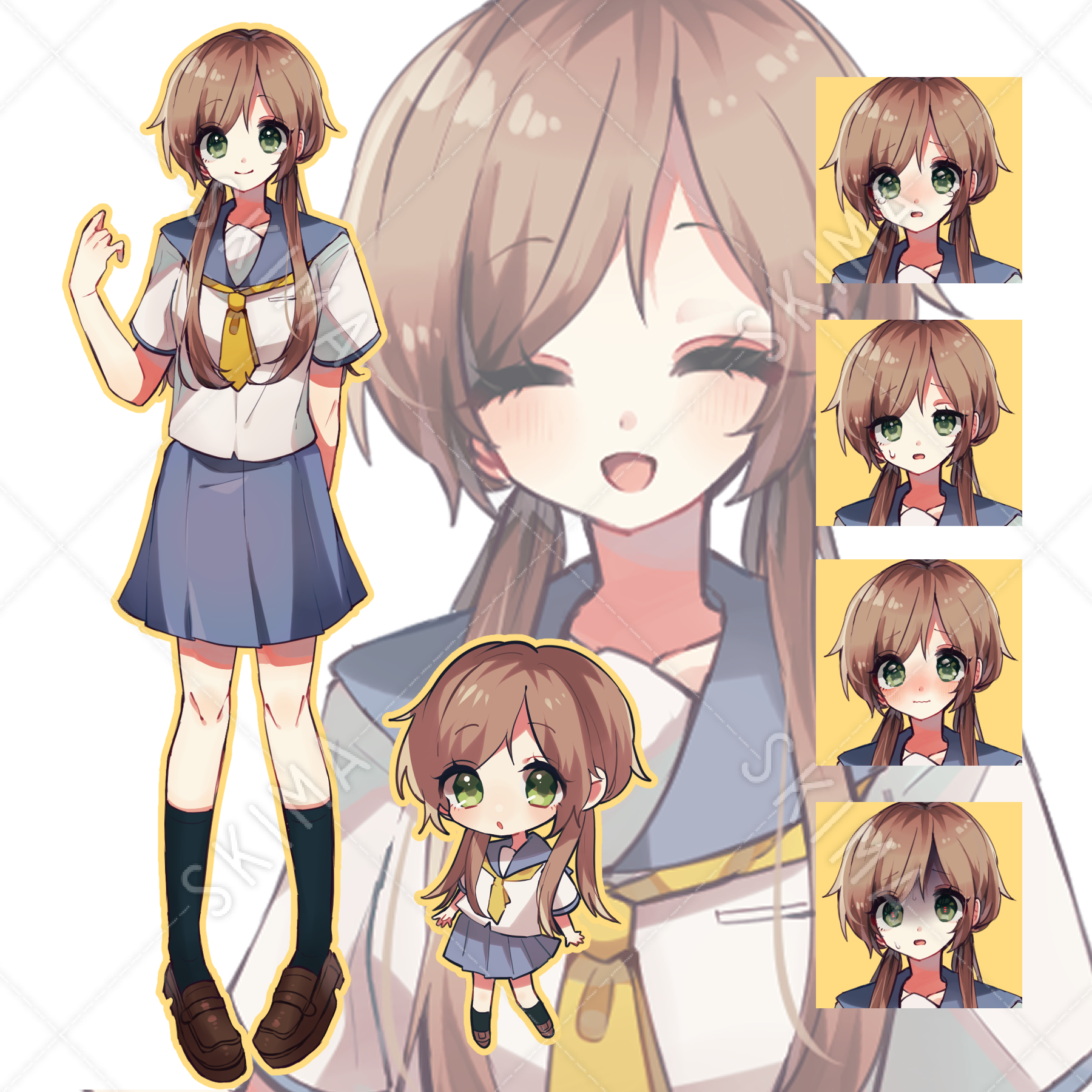 学生女の子立ち絵 表情差分 8種 Sdセット スキマ スキルのオーダーメイドマーケット Skima