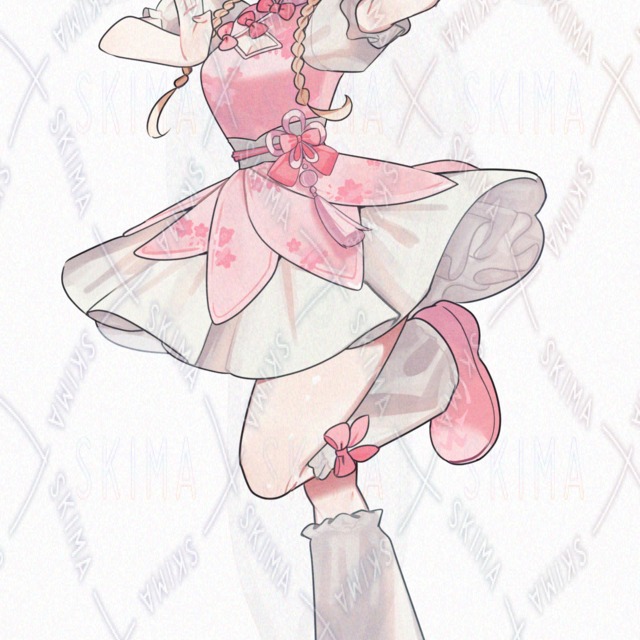 Image 7 of Peach-colored china girl [10 different expressions].