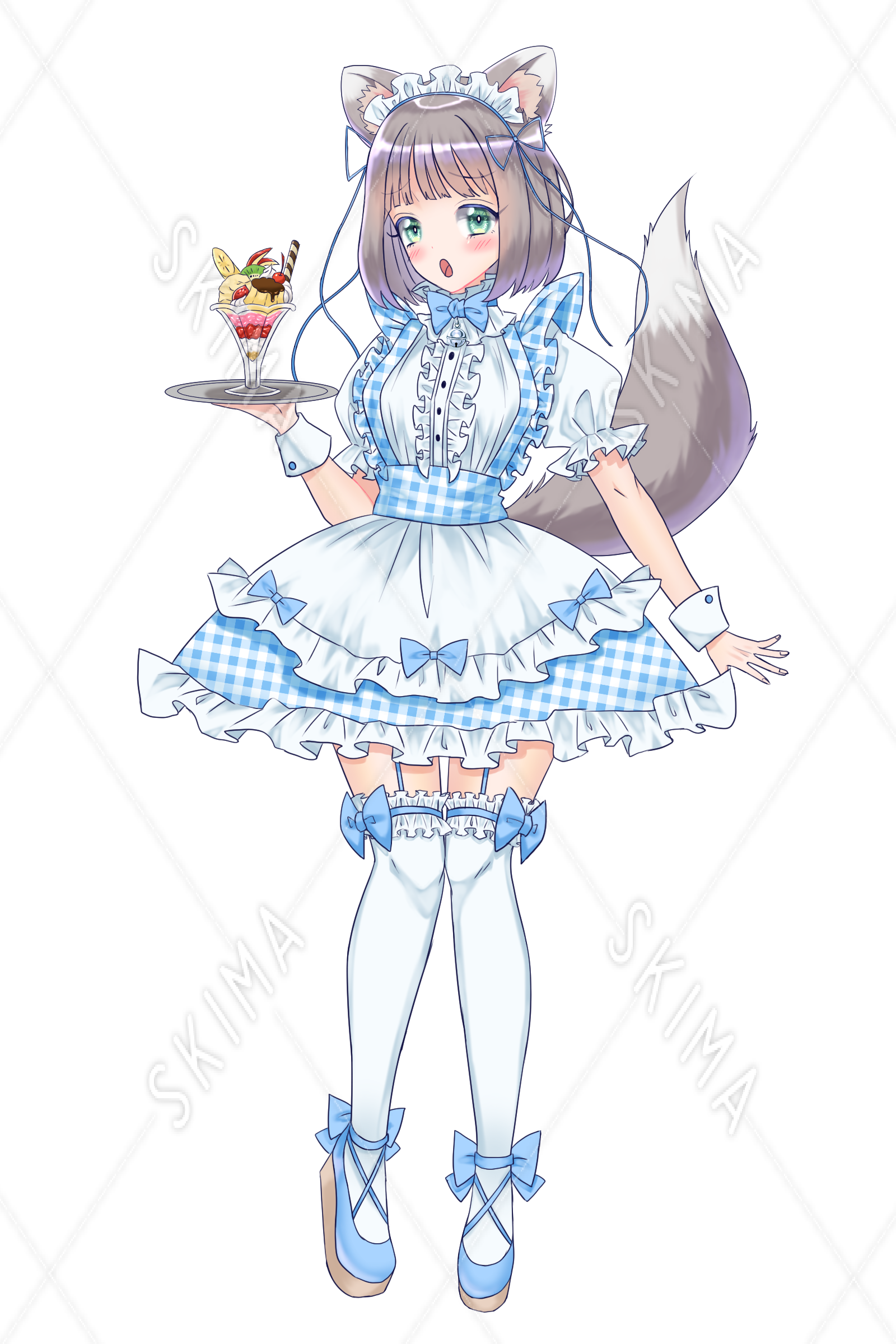 メイド服を着た犬耳の女の子 スキマ スキルのオーダーメイドマーケット Skima