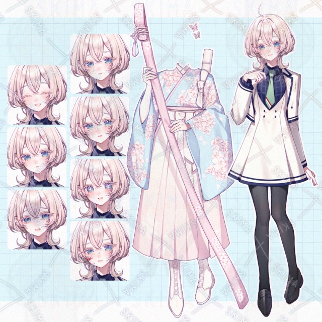 Image 2 of Japanese and Western dress-up 🌸 8 different expressions