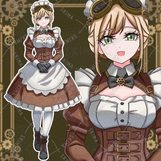 【表情差分10種】スチームパンクメイド