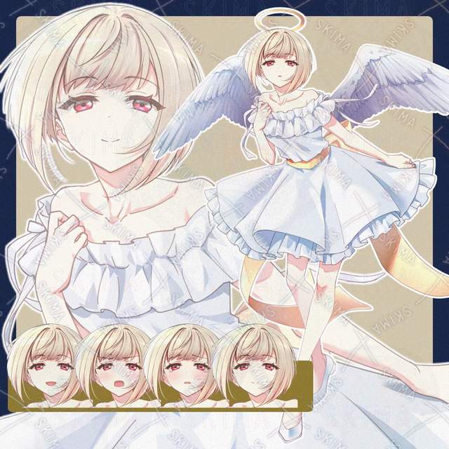 天使 表情5種 羽・輪っか無し差分