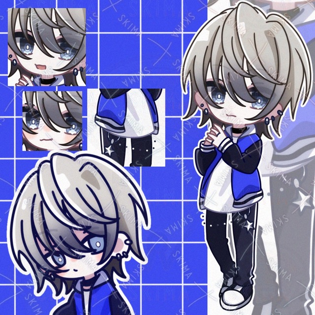 デフォルメイラスト・表情差分8種+ミニキャラ［056］