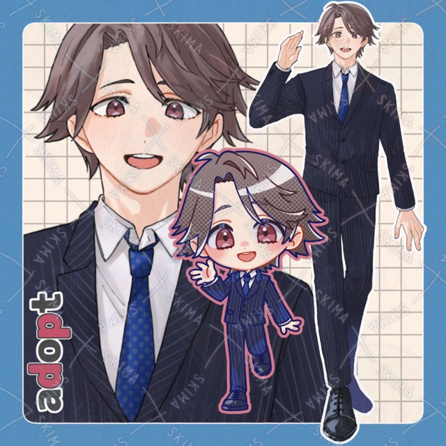 SD付き：スーツの青年