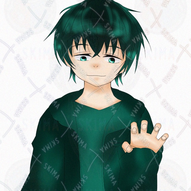 캐릭터판매】멋진 외모의 녹색 신 소년【표정차이 3종】【캐릭터 판매】그린 신 소년 상품 이미지