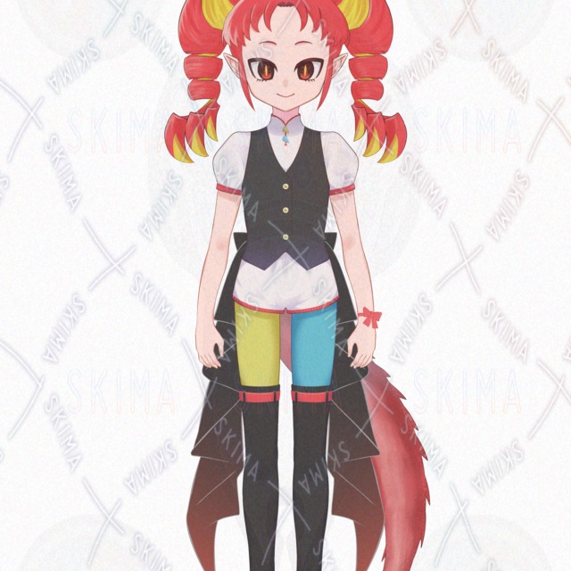 Standing Adopt] red hair / roll / tail 的商品圖片第 3 張