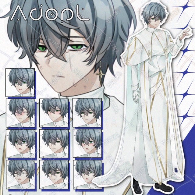 【表情10種】教祖（信者）風の男性