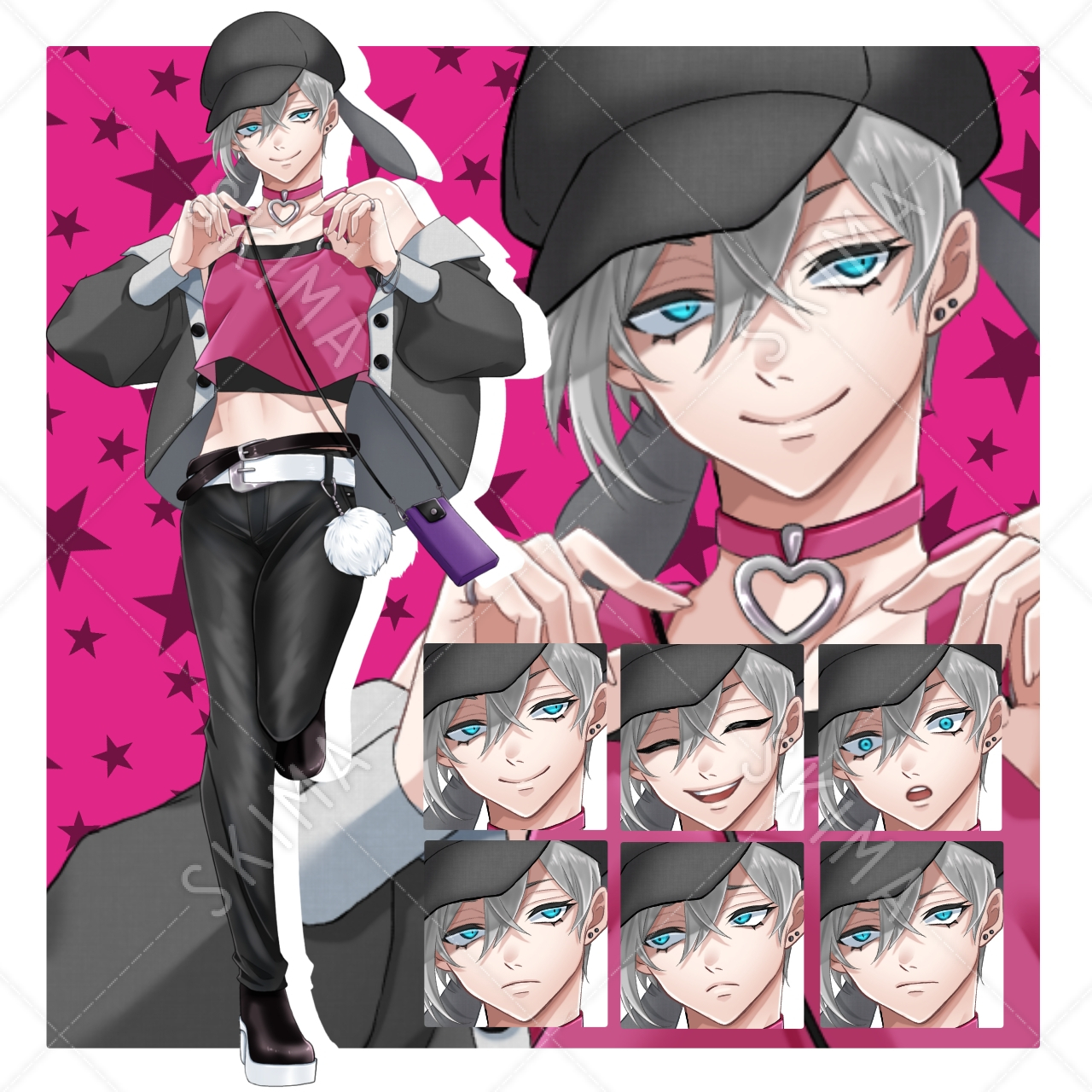 中性男子 腹出し うさみみ帽子 スキマ スキルのオーダーメイドマーケット Skima