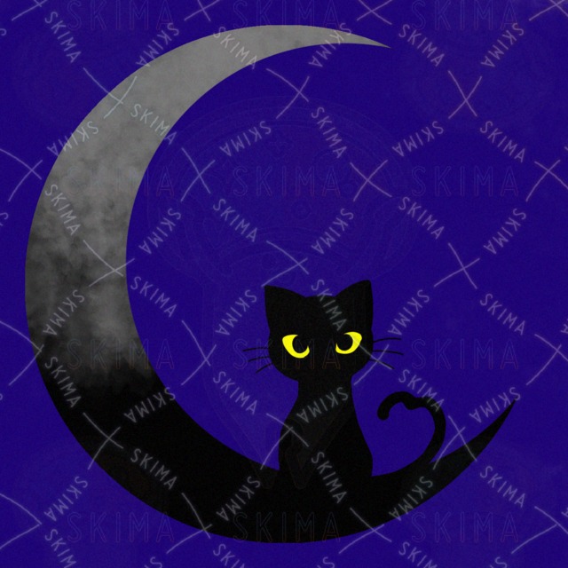 Icon] Black cat living in the crescent moon 的商品圖片
