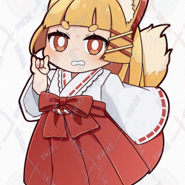 Image 4 of 8 kinds of difference] Standing picture of a maiden fox girl