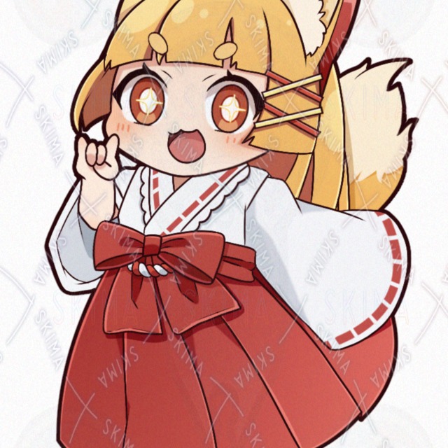 Image 6 of 8 kinds of difference] Standing picture of a maiden fox girl