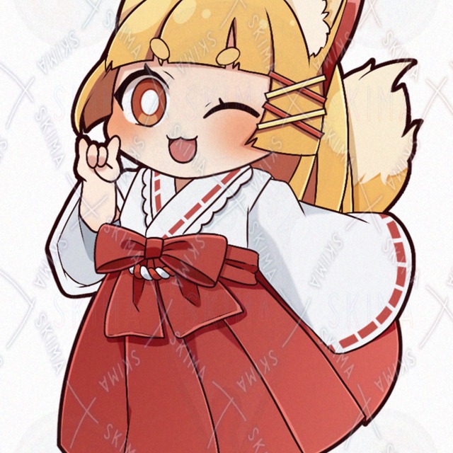 Image 7 of 8 kinds of difference] Standing picture of a maiden fox girl