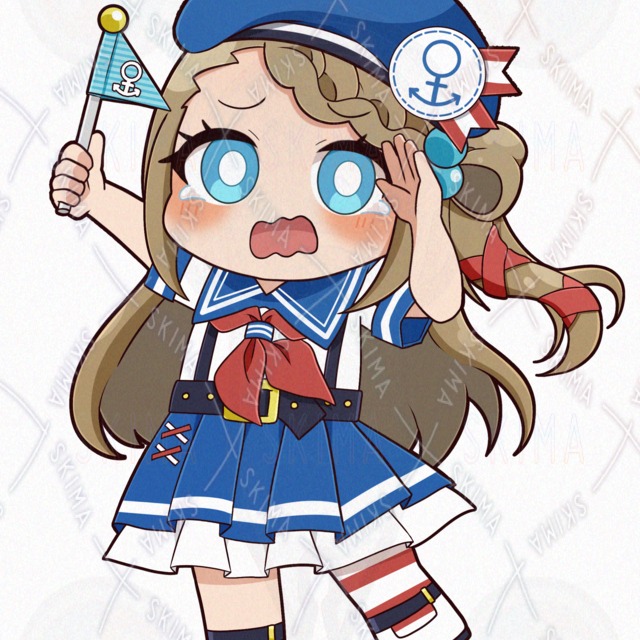 Image 5 of 8 kinds of difference] Standing picture of a girl in marine look