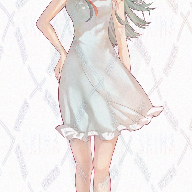 Blue-haired girl in a dress [7 expressions]. 的商品圖片第 9 張