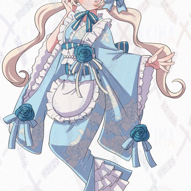 【表情9種】ロリータ着物のうさぎちゃんの商品画像6枚目