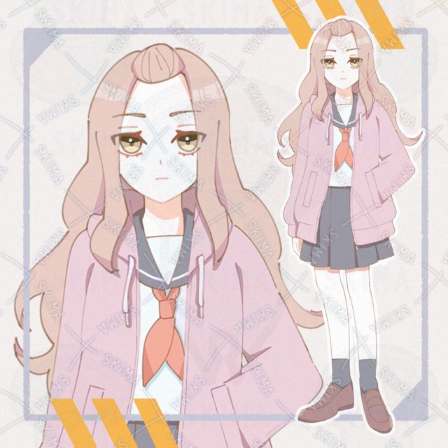 パーカーとセーラー服の女の子