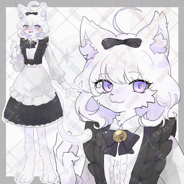 猫の獣人メイド【表情9種類】