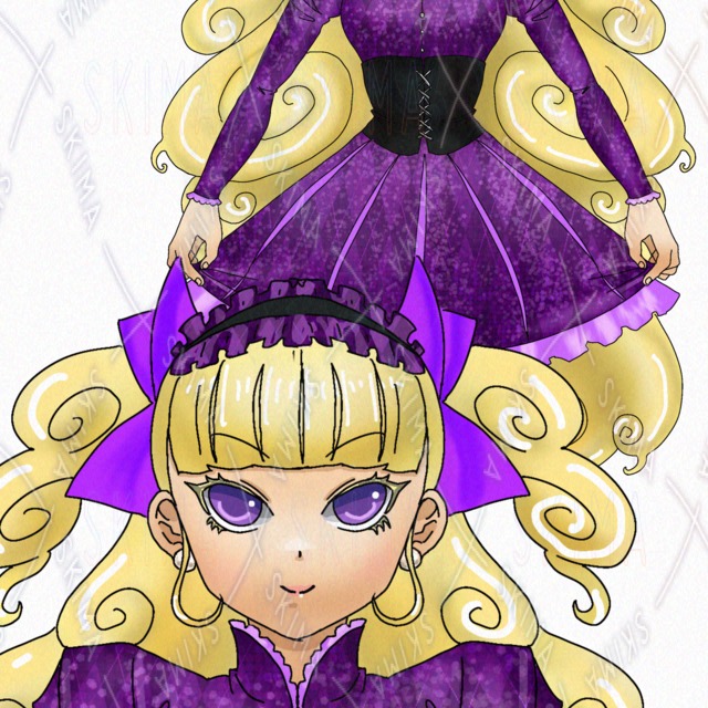 髪の毛クルクルふわふわお嬢様