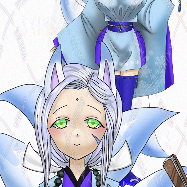 狐耳九尾巨乳お姉さん