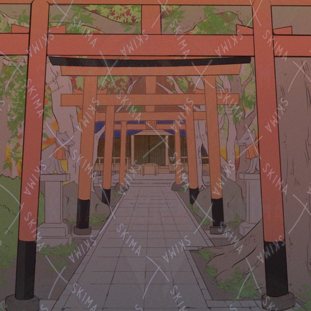 ◆Shrine/Torii ◆Differential 4 types (early morning, noon, evening, night) 的商品圖片第 4 張