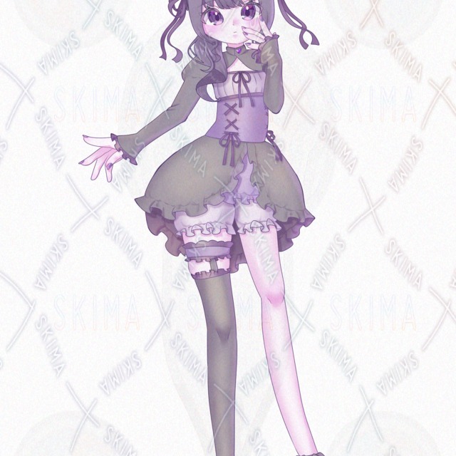 입체그림/표정5종】개구쟁이 소녀 상품 이미지 4번째