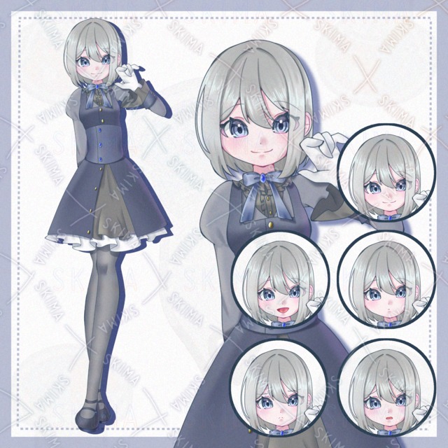 【立ち絵/表情5種】クラシカルロリータ風女の子の商品画像