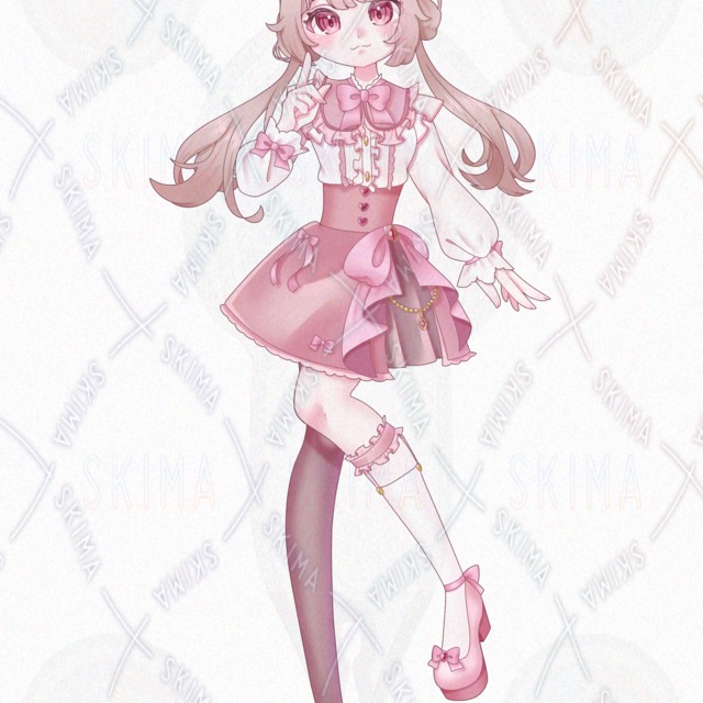 Image 2 of Standing posture / 5 kinds of expressions] Lolita style young lady