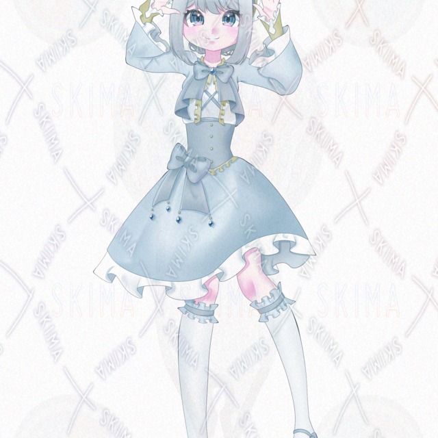 【立ち絵/表情5種】水色ロリータのお嬢さんの商品画像2枚目