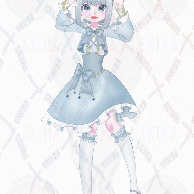 【立ち絵/表情5種】水色ロリータのお嬢さんの商品画像3枚目