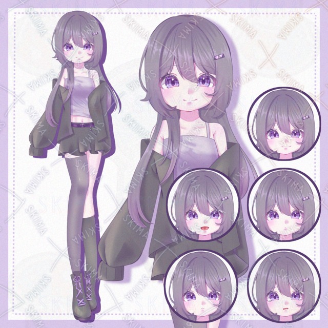 【立ち絵/表情5種】部屋着ダウナー系女の子の商品画像