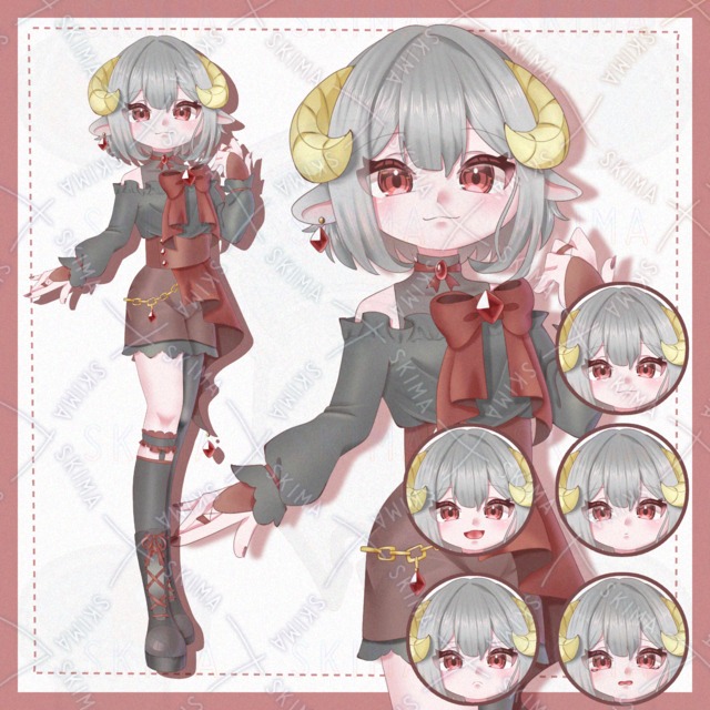 【立ち絵/表情5種】羊の女の子の商品画像