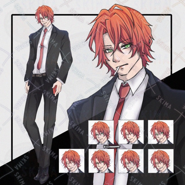 スーツ男性+たばこの商品画像