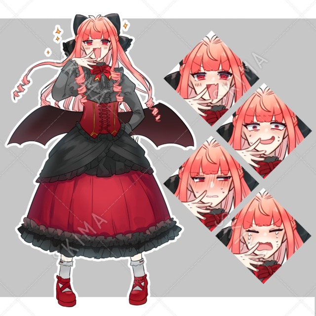 少女立ち絵　【表情4種類】