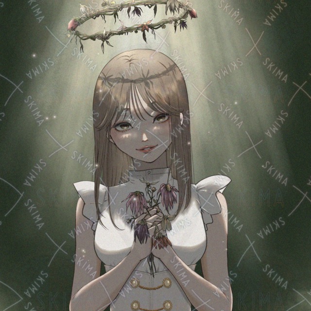 女の子&times;花がら