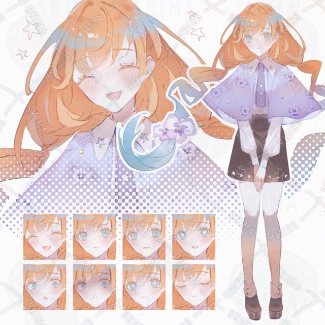 【表情9種】小柄な？女の子