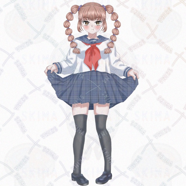 【表情差分10種】セーラー服の少女の商品画像7枚目